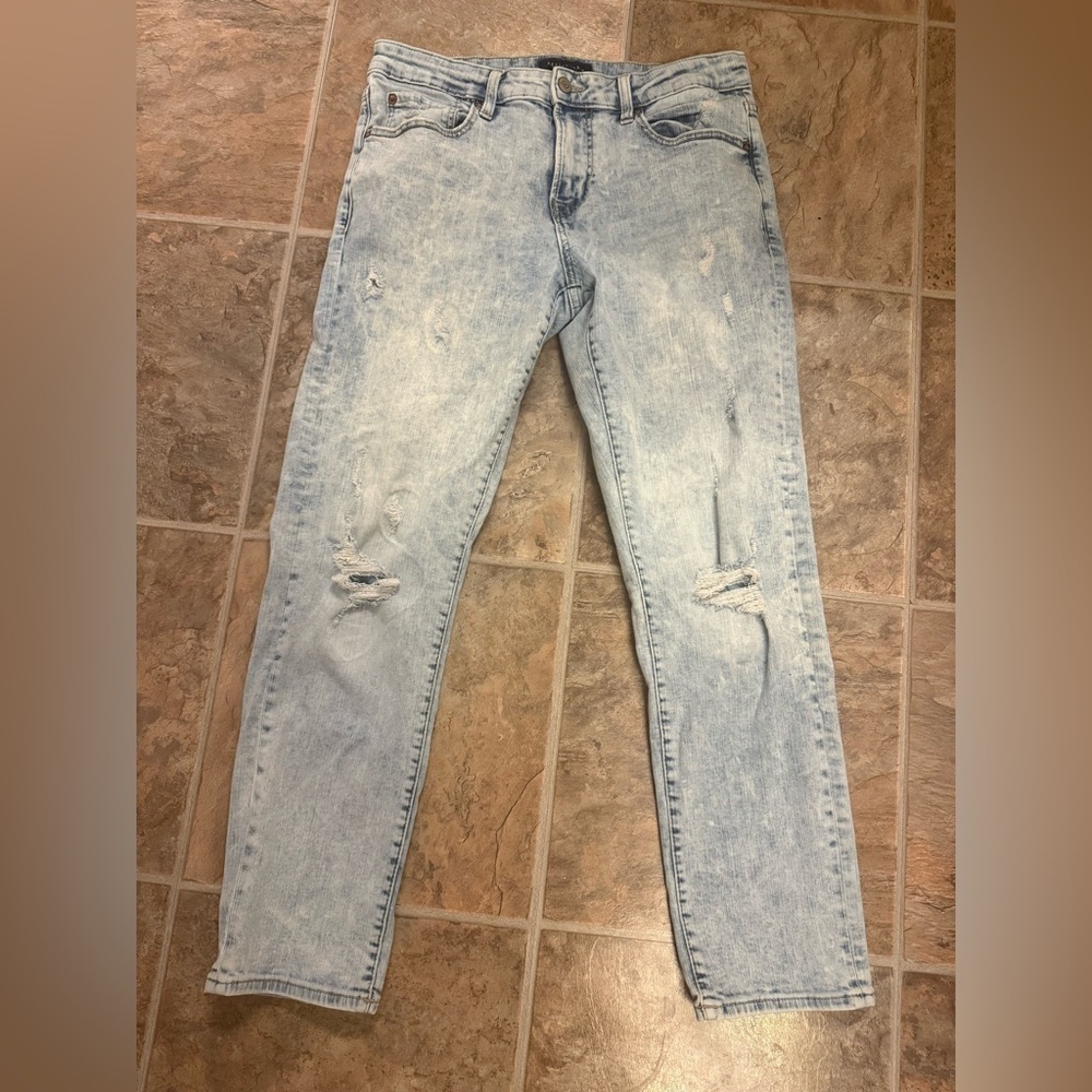 Aéropostale Men’s Slim Distressed Light Wash Jeans 32x30 Ripped Vintage Denim - Picture 2 of 6